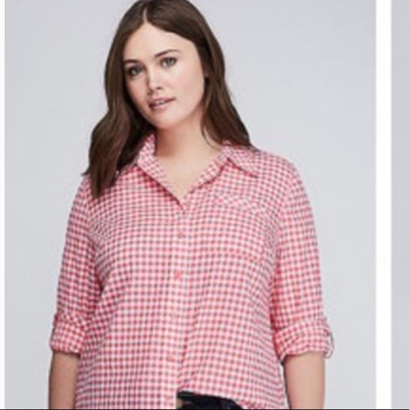 Lane Bryant Tops - Lane Bryant Gingham Button Down Size 16